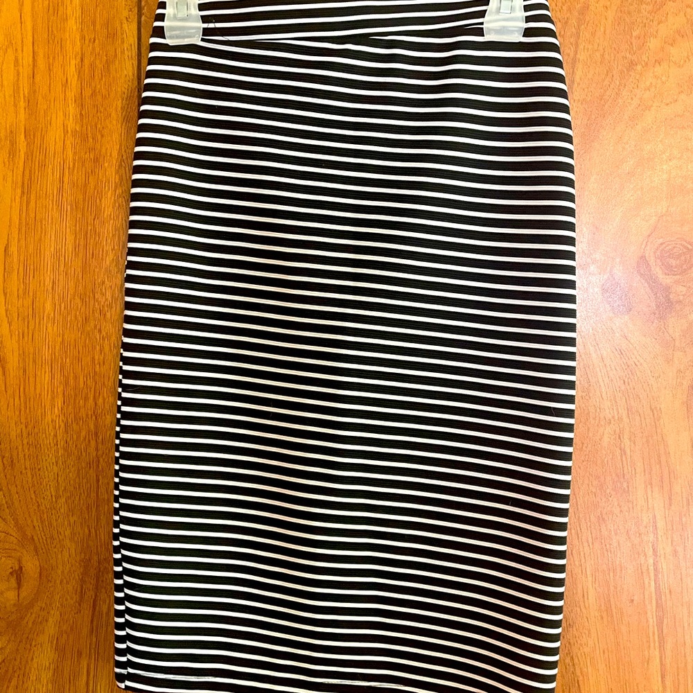 Striped Black and White Skirt